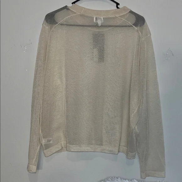 Future Collective Women's Cream Sheer Blouse (NEW)✨ - Picture 5 of 11